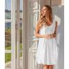 Ekouaer Nightgowns for Women Sleeveless Sleep Shirt Tank Night Gown V Neck Chemise Pleated Night Shirt Soft Sleep Dress(Floral White)