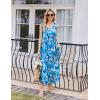 Ekouaer Nightgowns for Women Sleeveless Sleepshirt Long Print House Dress Tank Nightshirt Maxi Casual Dress with Pockets(Blue Multi Flowers)