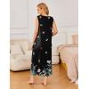 Ekouaer Nightgowns for Women Sleeveless Sleepshirt Long Print House Dress Tank Nightshirt Maxi Casual Dress with Pockets(Floral Butterfly)