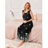 Ekouaer Nightgowns for Women Sleeveless Sleepshirt Long Print House Dress Tank Nightshirt Maxi Casual Dress with Pockets(Floral Butterfly)