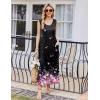 Ekouaer Nightgowns for Women Sleeveless Sleepshirt Long Print House Dress Tank Nightshirt Maxi Casual Dress with Pockets(Gradient Shiny Flowers)