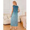 Ekouaer Nightgowns for Women Sleeveless Sleepshirt Long Print House Dress Tank Nightshirt Maxi Casual Dress with Pockets(Green Flower Branches)