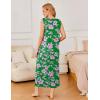Ekouaer Nightgowns for Women Sleeveless Sleepshirt Long Print House Dress Tank Nightshirt Maxi Casual Dress with Pockets(Green Silhouettes)