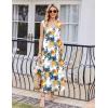 Ekouaer Nightgowns for Women Sleeveless Sleepshirt Long Print House Dress Tank Nightshirt Maxi Casual Dress with Pockets(Plants Flowers)