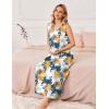 Ekouaer Nightgowns for Women Sleeveless Sleepshirt Long Print House Dress Tank Nightshirt Maxi Casual Dress with Pockets(Plants Flowers)