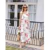 Ekouaer Nightgowns for Women Sleeveless Sleepshirt Long Print House Dress Tank Nightshirt Maxi Casual Dress with Pockets(Rose Red Flower)