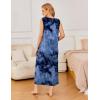 Ekouaer Nightgowns for Women Sleeveless Sleepshirt Long Print House Dress Tank Nightshirt Maxi Casual Dress with Pockets(Tie Dye Blue)
