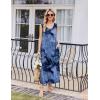 Ekouaer Nightgowns for Women Sleeveless Sleepshirt Long Print House Dress Tank Nightshirt Maxi Casual Dress with Pockets(Tie-dye Gray)