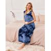 Ekouaer Nightgowns for Women Sleeveless Sleepshirt Long Print House Dress Tank Nightshirt Maxi Casual Dress with Pockets(Tie-dye Gray)