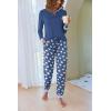 Ekouaer Pajamas For Women Comfy Long Sleeve Jogger Set Lounge Pjs Set With Pockets(Blue Sheep)