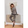 Ekouaer Pajamas For Women Comfy Long Sleeve Jogger Set Lounge Pjs Set With Pockets(Classic Leopard)