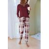 Ekouaer Pajamas For Women Comfy Long Sleeve Jogger Set Lounge Pjs Set With Pockets(Classic Wind Plaid)