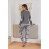 Ekouaer Pajamas For Women Comfy Long Sleeve Jogger Set Lounge Pjs Set With Pockets(Grey Cat)