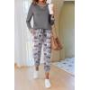 Ekouaer Pajamas For Women Comfy Long Sleeve Jogger Set Lounge Pjs Set With Pockets(Grey Cat)