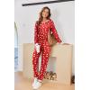 Ekouaer Pajamas For Women Comfy Long Sleeve Jogger Set Lounge Pjs Set With Pockets(Love Heart)