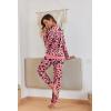Ekouaer Pajamas For Women Comfy Long Sleeve Jogger Set Lounge Pjs Set With Pockets(Pink Leopard)