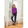 Ekouaer Pajamas For Women Comfy Long Sleeve Jogger Set Lounge Pjs Set With Pockets(Purple Polka Dots)