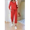 Ekouaer Pajamas For Women Comfy Long Sleeve Jogger Set Lounge Pjs Set With Pockets(Red)