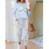 Ekouaer Pajamas For Women Comfy Long Sleeve Jogger Set Lounge Pjs Set With Pockets(Teddy-blue)