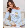 Ekouaer Pajamas For Women Comfy Long Sleeve Jogger Set Lounge Pjs Set With Pockets(Teddy-blue)