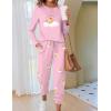 Ekouaer Pajamas For Women Comfy Long Sleeve Jogger Set Lounge Pjs Set With Pockets(Teddy-pink)