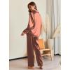 Ekouaer Pajamas For Women Set Silk Pjs 2 Piece Satin Sleepwear Long Sleeve Button Down Lounge Sets With Pant(Caramel)