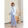 Ekouaer Pajamas For Women Set Silk Pjs 2 Piece Satin Sleepwear Long Sleeve Button Down Lounge Sets With Pant(Curvy)