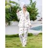 Ekouaer Pajamas For Women Set Silk Pjs 2 Piece Satin Sleepwear Long Sleeve Button Down Lounge Sets With Pant(White Dog)
