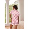 Ekouaer Pajamas for Women Set Silk Satin Pjs Button Down Sleepwear Summer Loungewear Top and Shorts Lounge Set S-XXL(Christmas Gingerbread Man)