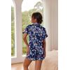 Ekouaer Pajamas for Women Set Silk Satin Pjs Button Down Sleepwear Summer Loungewear Top and Shorts Lounge Set S-XXL(Christmas Snowman)