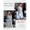 Ekouaer Robes for Women Soft Long Bathrobe Lightweight Fleece Shawl Collar Spa Robe Cozy Sleepwear with Pockets S-XXL(Light Gray)