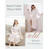 Ekouaer Robes for Women Soft Long Bathrobe Lightweight Fleece Shawl Collar Spa Robe Cozy Sleepwear with Pockets S-XXL(White)