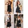 Ekouaer Rompers for Women Summer Shorts Loose Jumpsuit Waffle Casual 2026 Beach Outfits Vacation Clothes(Black)