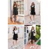 Ekouaer Rompers for Women Summer Shorts Loose Jumpsuit Waffle Casual 2026 Beach Outfits Vacation Clothes(Black)