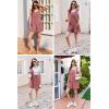 Ekouaer Rompers for Women Summer Shorts Loose Jumpsuit Waffle Casual 2026 Beach Outfits Vacation Clothes(Cassis)