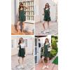 Ekouaer Rompers for Women Summer Shorts Loose Jumpsuit Waffle Casual 2026 Beach Outfits Vacation Clothes(Green)
