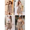 Ekouaer Rompers for Women Summer Shorts Loose Jumpsuit Waffle Casual 2026 Beach Outfits Vacation Clothes(Khaki)