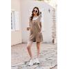 Ekouaer Rompers for Women Summer Shorts Loose Jumpsuit Waffle Casual 2026 Beach Outfits Vacation Clothes(Khaki)