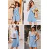 Ekouaer Rompers for Women Summer Shorts Loose Jumpsuit Waffle Casual 2026 Beach Outfits Vacation Clothes(Light Blue)