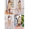 Ekouaer Rompers for Women Summer Shorts Loose Jumpsuit Waffle Casual 2026 Beach Outfits Vacation Clothes(Light Brown)
