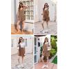 Ekouaer Rompers for Women Summer Shorts Loose Jumpsuit Waffle Casual 2026 Beach Outfits Vacation Clothes(Light Coffee)