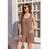 Ekouaer Rompers for Women Summer Shorts Loose Jumpsuit Waffle Casual 2026 Beach Outfits Vacation Clothes(Light Coffee)