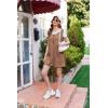 Ekouaer Rompers for Women Summer Shorts Loose Jumpsuit Waffle Casual 2026 Beach Outfits Vacation Clothes(Light Coffee)