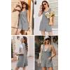 Ekouaer Rompers for Women Summer Shorts Loose Jumpsuit Waffle Casual 2026 Beach Outfits Vacation Clothes(Light Grey)