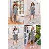 Ekouaer Rompers for Women Summer Shorts Loose Jumpsuit Waffle Casual 2026 Beach Outfits Vacation Clothes(Light Grey)