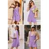 Ekouaer Rompers for Women Summer Shorts Loose Jumpsuit Waffle Casual 2026 Beach Outfits Vacation Clothes(Lilac)