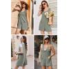 Ekouaer Rompers for Women Summer Shorts Loose Jumpsuit Waffle Casual 2026 Beach Outfits Vacation Clothes(Mint Green)