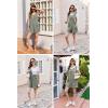 Ekouaer Rompers for Women Summer Shorts Loose Jumpsuit Waffle Casual 2026 Beach Outfits Vacation Clothes(Mint Green)