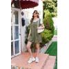 Ekouaer Rompers for Women Summer Shorts Loose Jumpsuit Waffle Casual 2026 Beach Outfits Vacation Clothes(Olive)