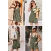 Ekouaer Rompers for Women Summer Shorts Loose Jumpsuit Waffle Casual 2026 Beach Outfits Vacation Clothes(Olive)
